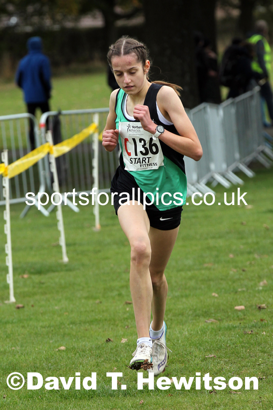Girls under-15s Northern Cross Country Relays, Graves Park, Sheffield. Photo: David T. Hewitson/Sports for All Pics